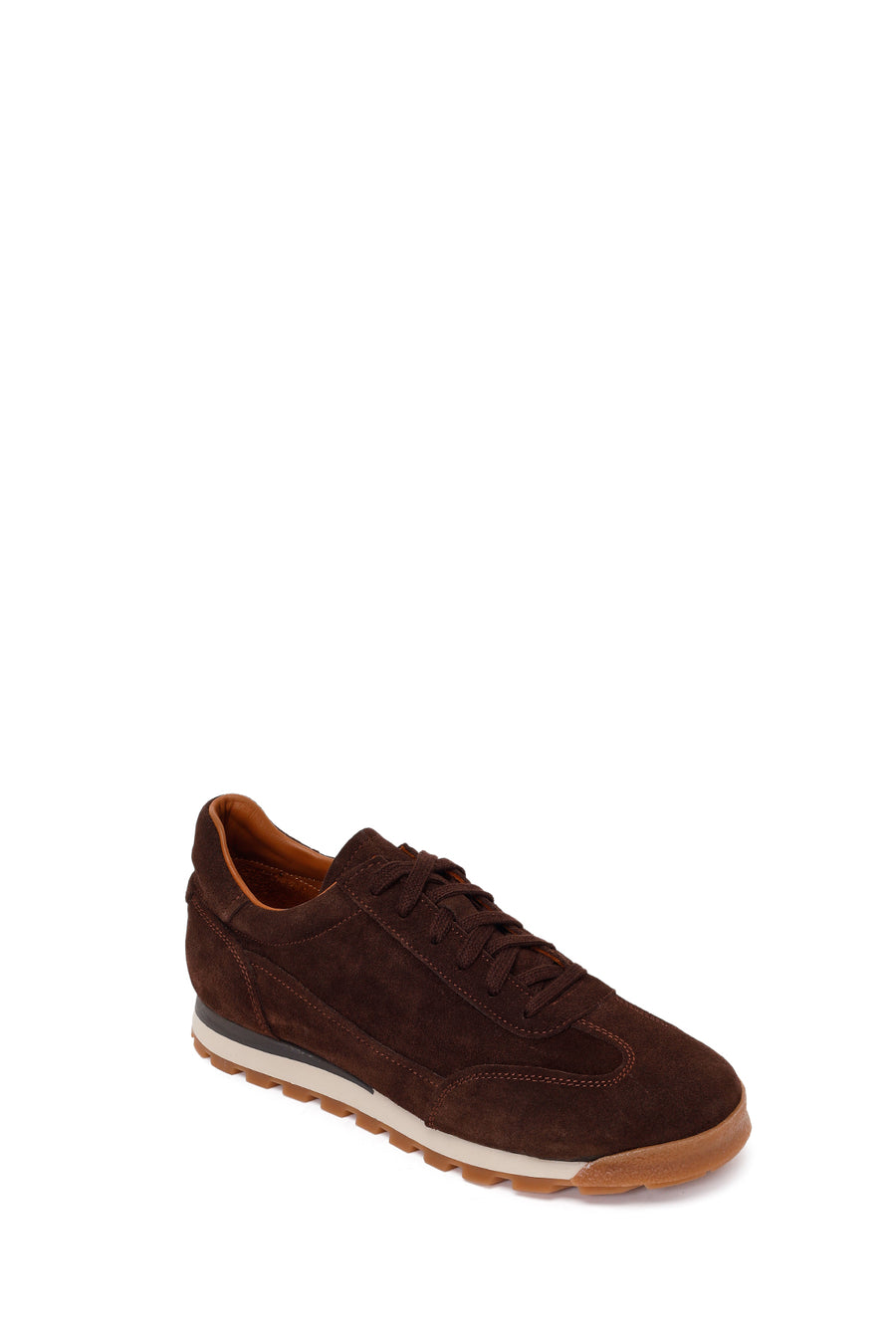 Erkek Kahverengi Bağcıklı Süet Deri Sneaker