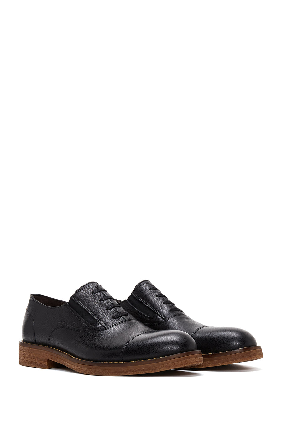 Men's Black Lace-up Leather Casual Shoes