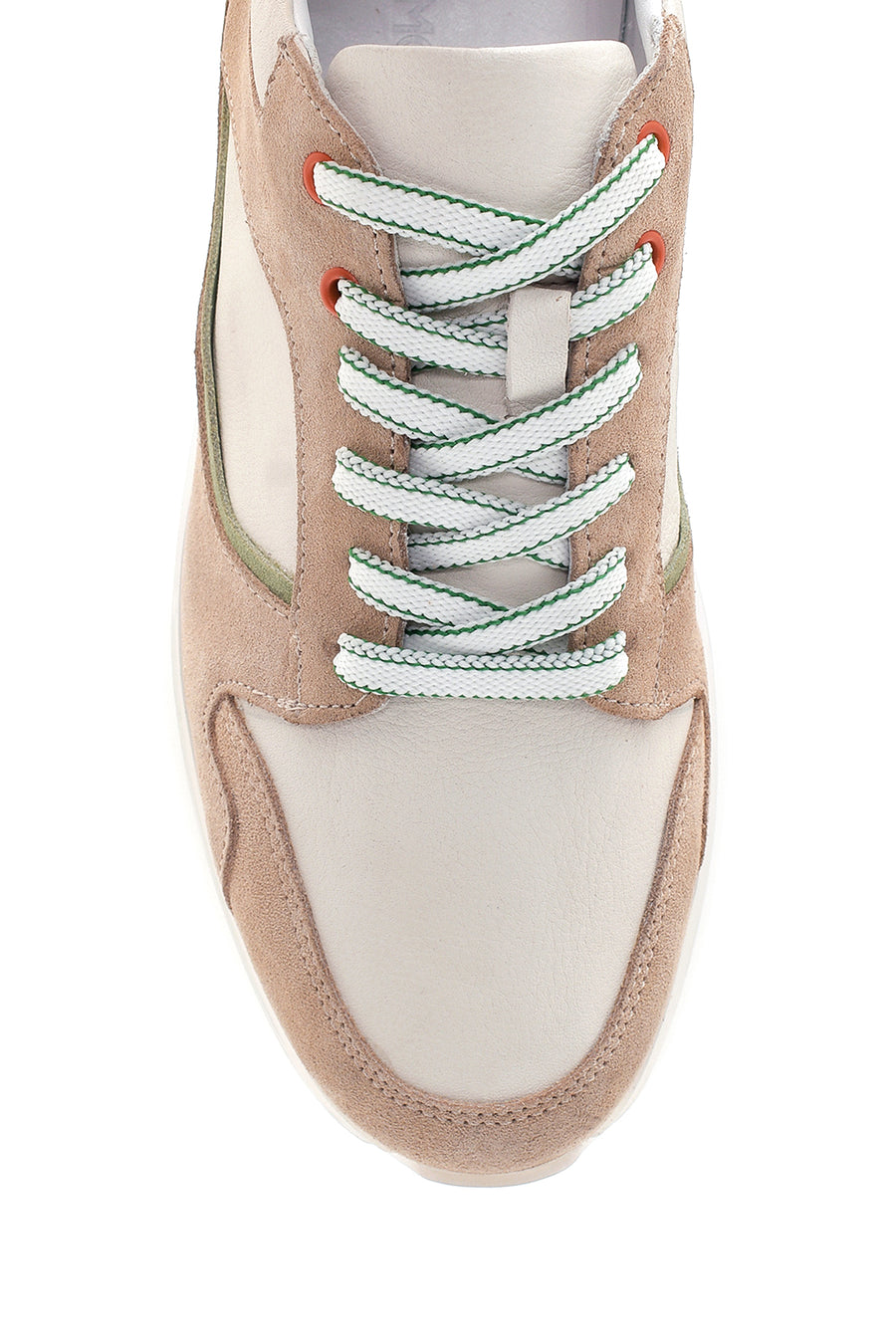 Erkek Bej Deri Sneaker