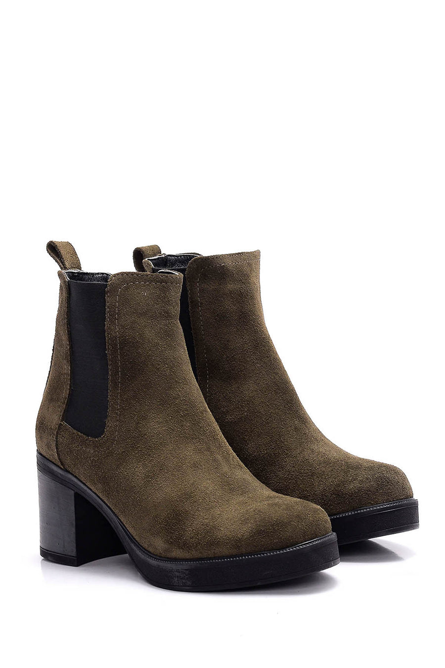 Women's Suede Heeled Boots
