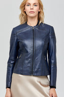 Reneta Women's Leather Jacket | Derimod
