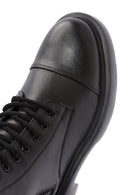 Men's Black Zippered Leather Casual Boots | Derimod