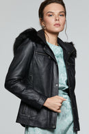 Elena Women's Black Coat | Derimod