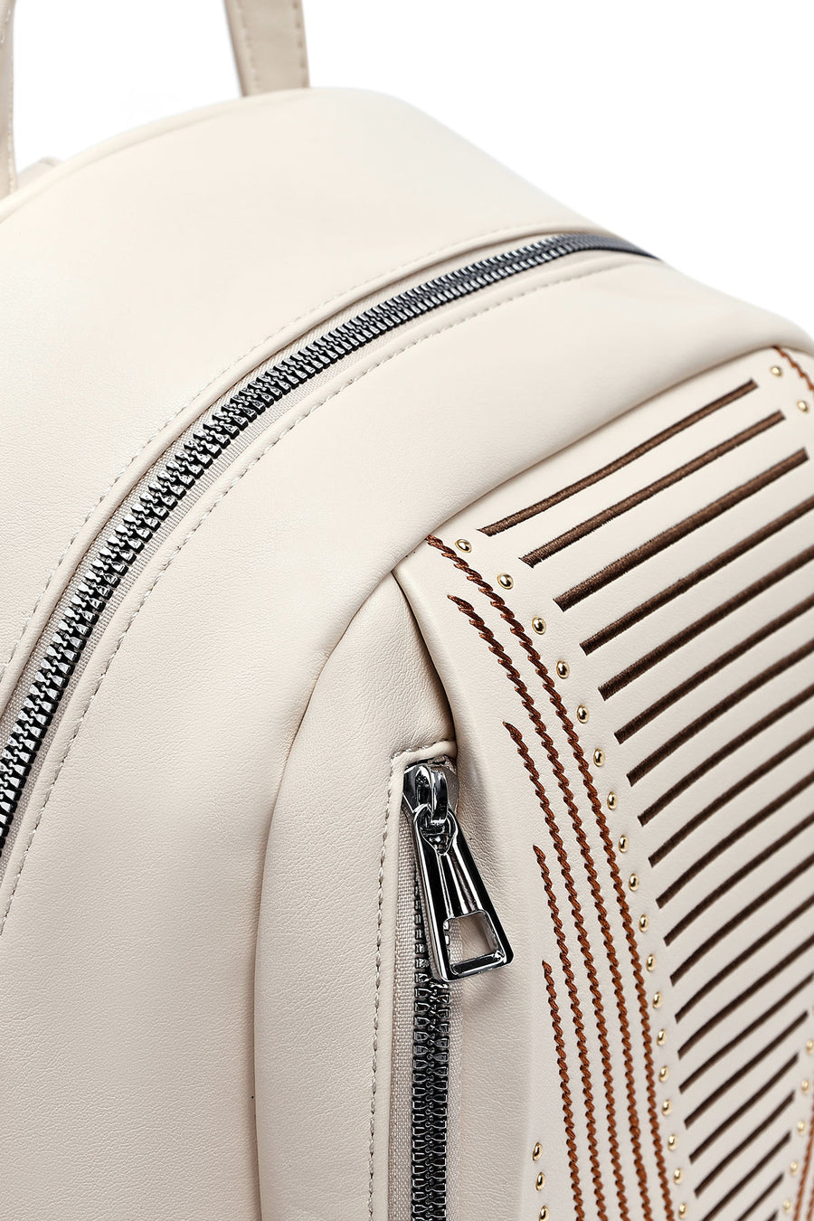 Women's Cream Printed Backpack