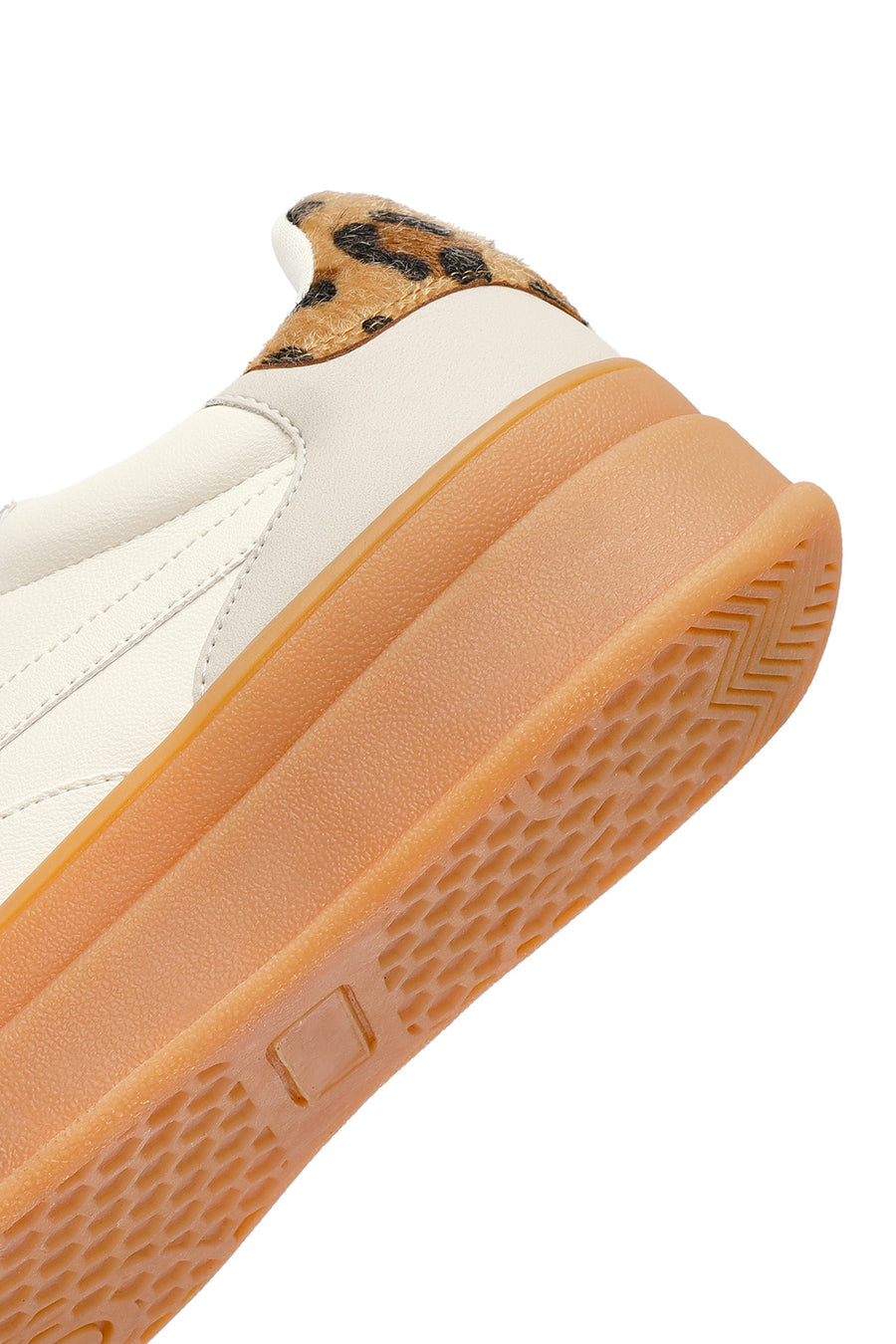 Women's Beige Lace-Up Thick-Soled Sneaker