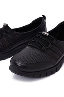 Kadın Siyah Deri Comfort Loafer | Derimod