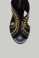 Heeled Women's Leather Slippers | Derimod