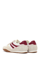 Women's Beige Lace-up Leather Sneaker | Derimod