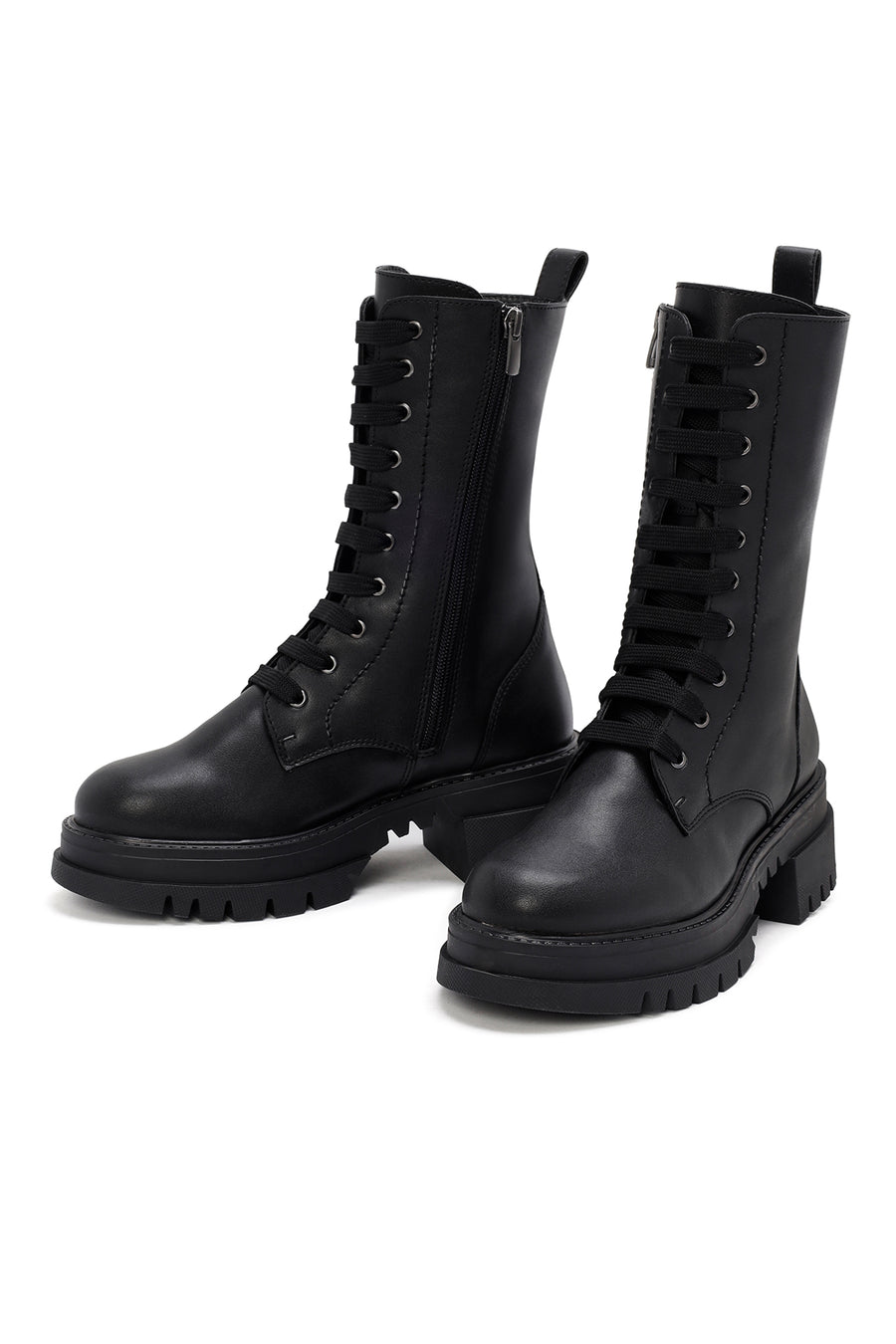 Women's Black Zippered Boots