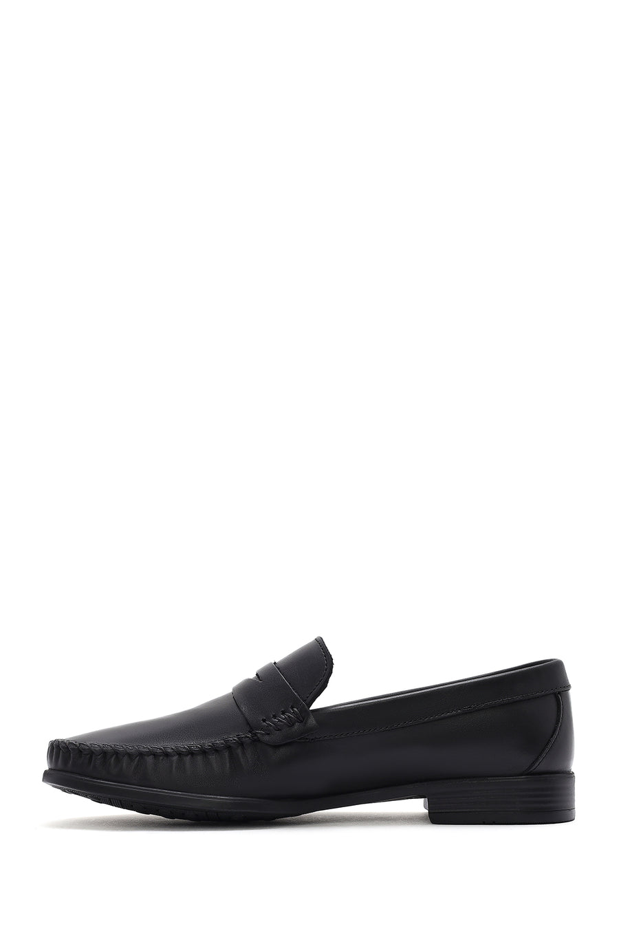 Men's Black Leather Casual Loafer