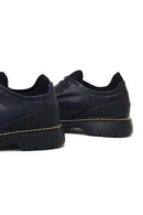Male Black Lace-Up Thick-Soled Leather Casual Shoes | Derimod