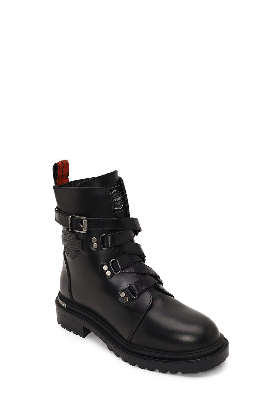 Harley Davidson Woman Black Camiel Zip Closure Leather Boots