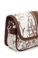 Woman Brown Printed Mini Crossbody Bag | Derimod