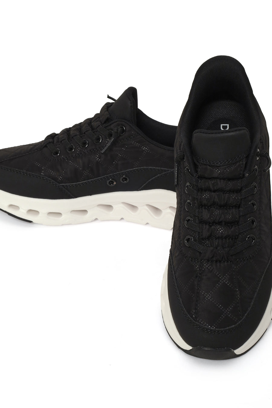 Kadın Siyah Bağcıklı Kalın Tabanlı Sneaker