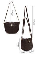 Woman Brown Long-Strap Printed Shoulder Bag | Derimod