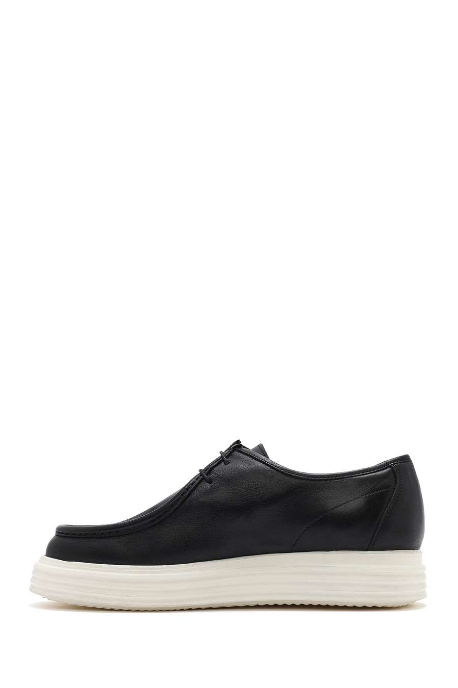 Men's Black Lace-up Leather Casual Shoes