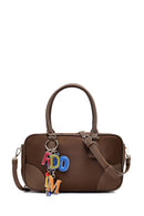 Women's Brown Long Strap Accessory Detailed Fabric Handbag | Derimod