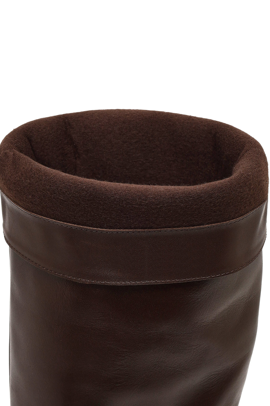 Woman Brown Thin-Heeled Leather Boots