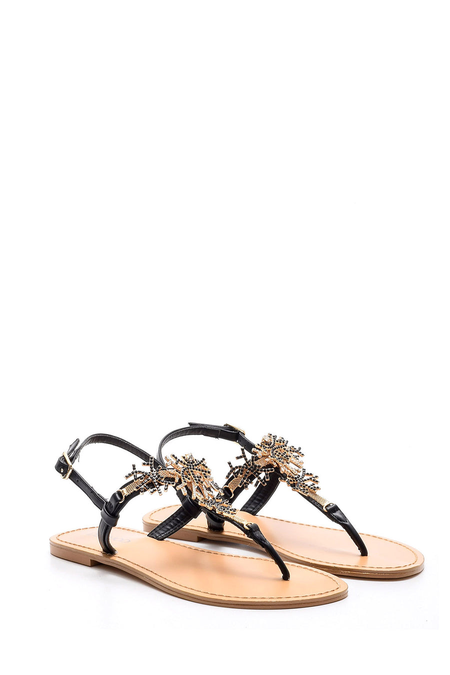 Women's Suede Metal Heel Detailed Shoes