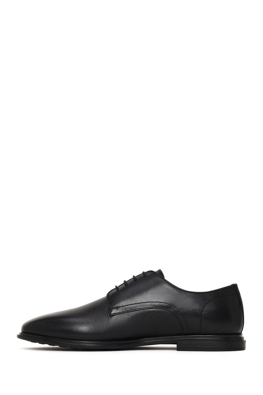 Male Black Lace-Up Leather Casual Shoes
