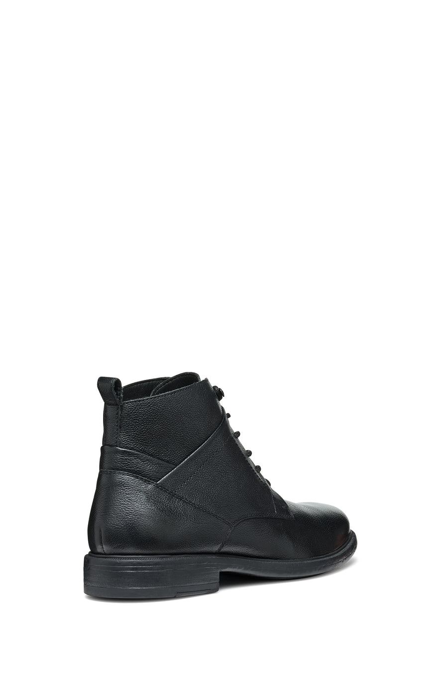 Geox Men's Black Terence Lace-Up Leather Combat Boots