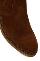 Male Brown Suede Chelsea Boots | Derimod