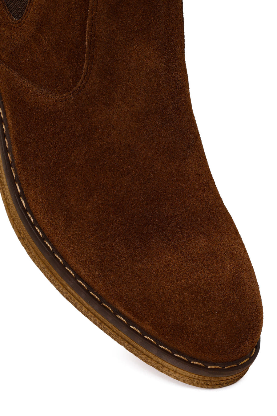 Male Brown Suede Chelsea Boots