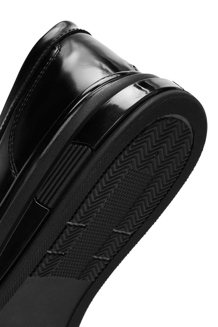 Male Black Leather Casual Loafers