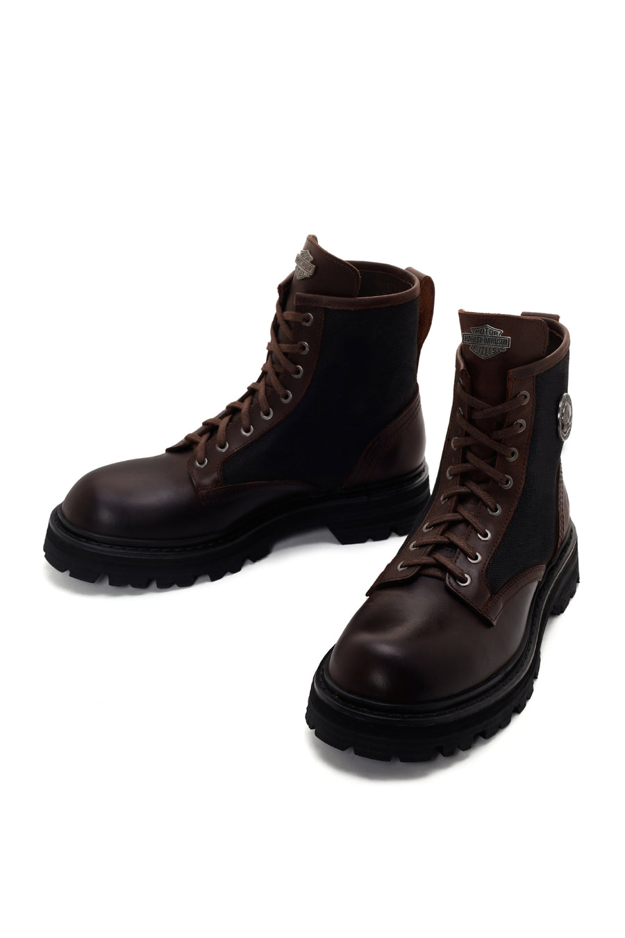 Harley Davidson Men's Dark Brown Jesus Exc Lace-Up Leather Boots