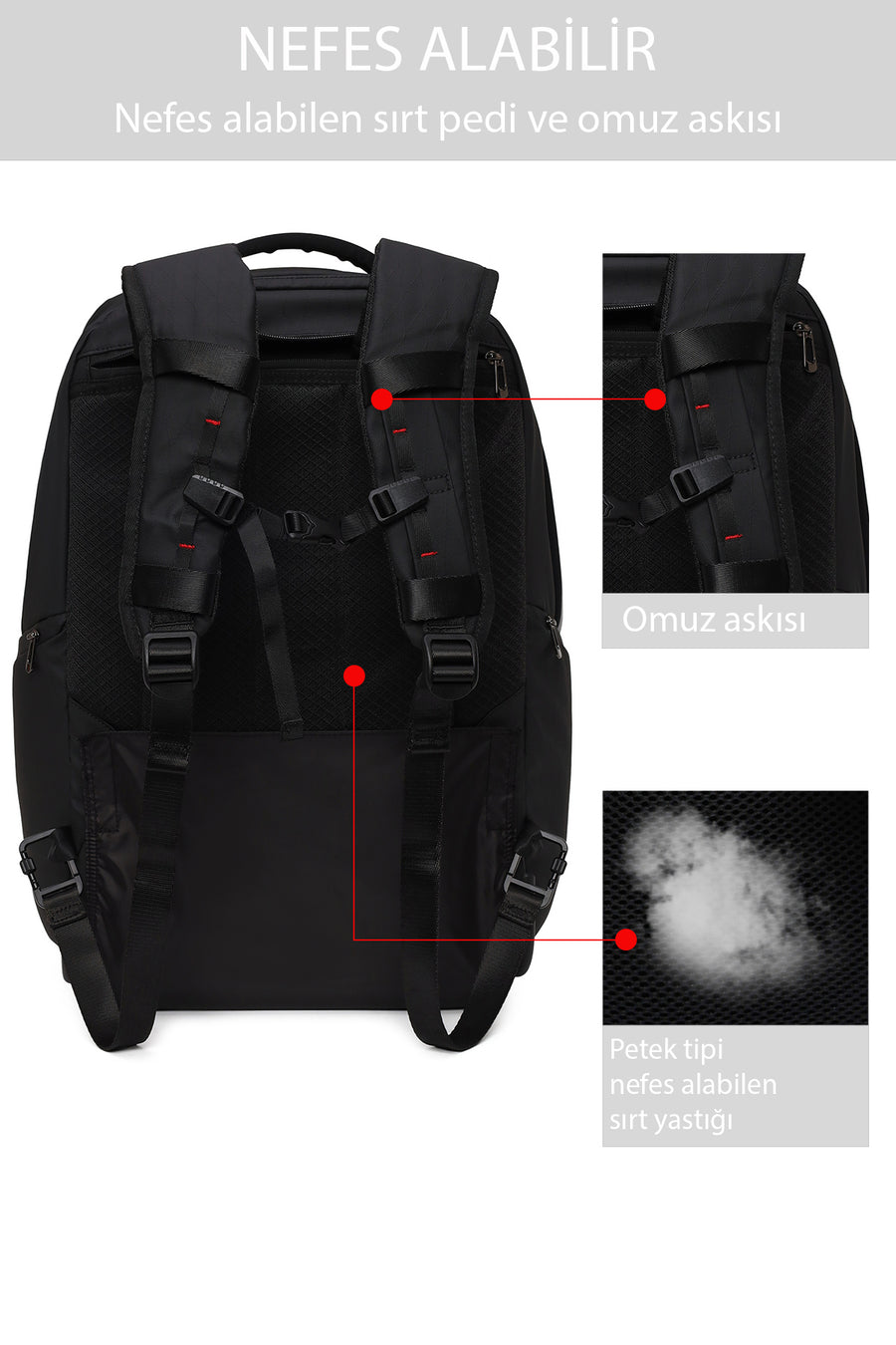 D-Pack Male Black Fabric Mini Suitcase