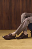 Male Brown Lace-up Leather Casual Shoes | Derimod