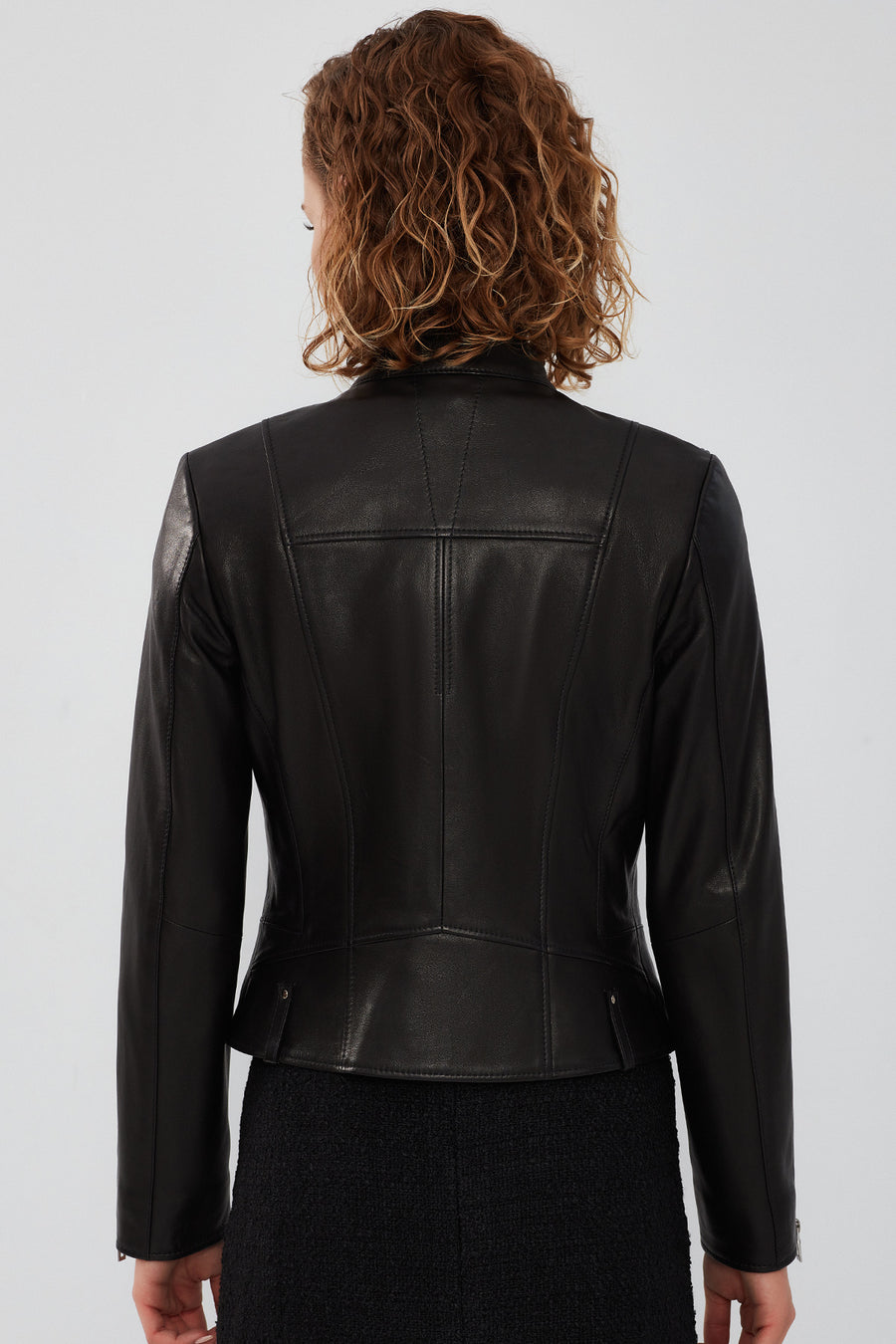 Madison Women's Black Short Leather Jacket