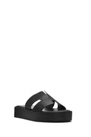 Women's Black Thick Soled Slippers | Derimod