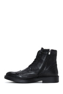 Men's Leather Zippered Boots | Derimod