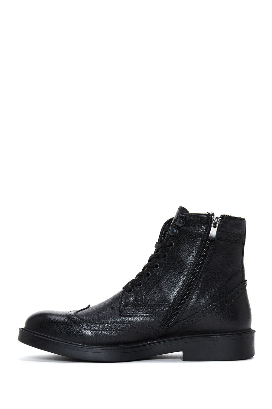 Men's Leather Zippered Boots