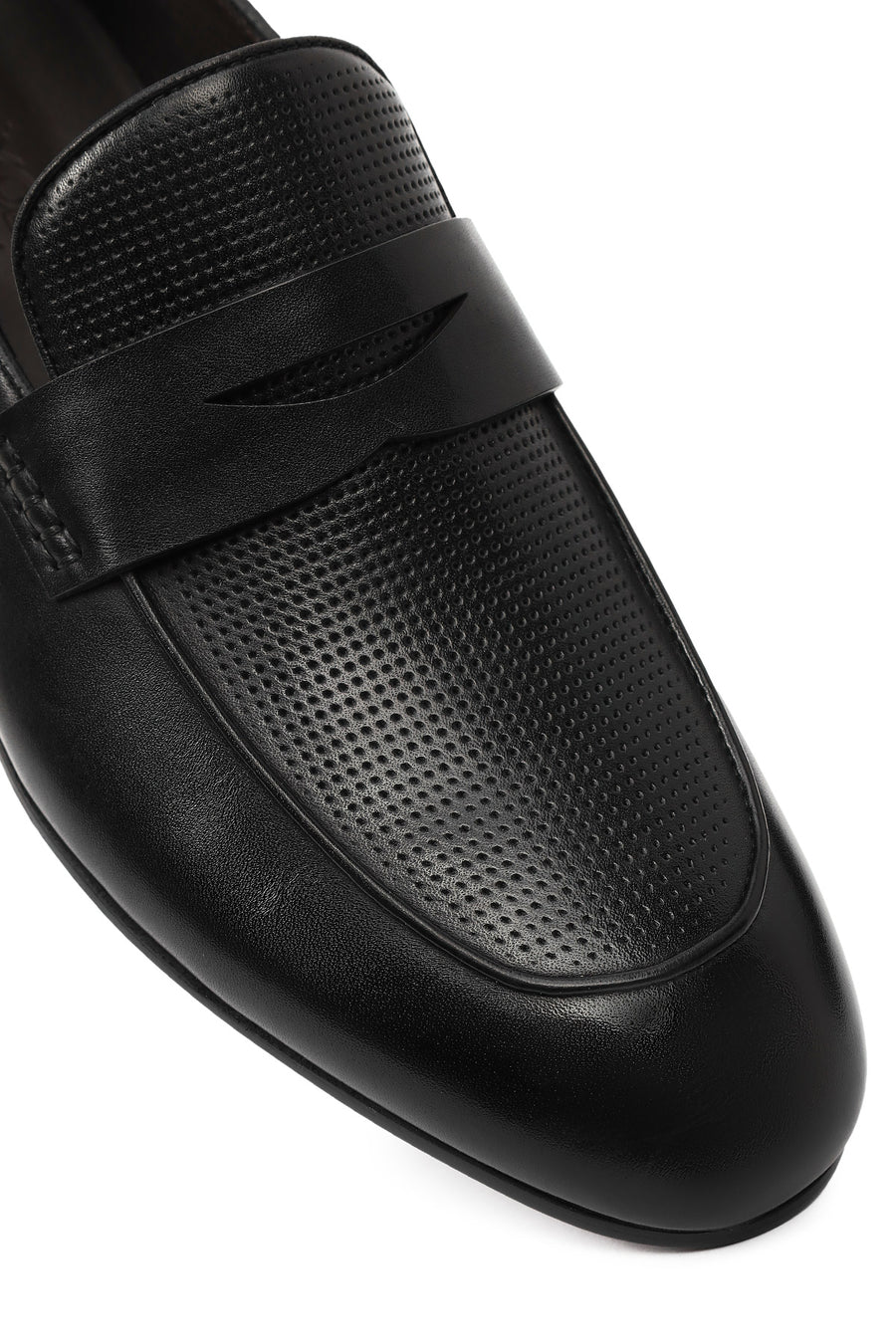 Derimod Black Male Black Leather Classic Loafer
