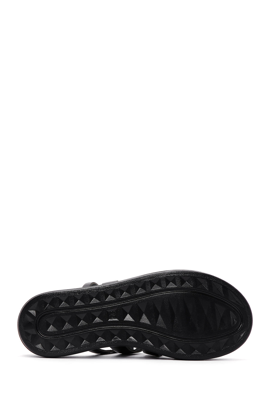 Women's Black Leather Thick Soled Comfort Slippers