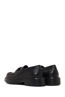 Men's Black Buckled Thick-Soled Leather Loafer | Derimod
