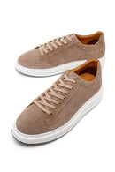 Male Beige Lace-Up Suede Leather Sneaker | Derimod