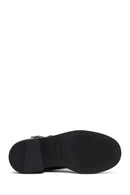 Women's Black Lace-Up Zipper Leather Combat Boots | Derimod