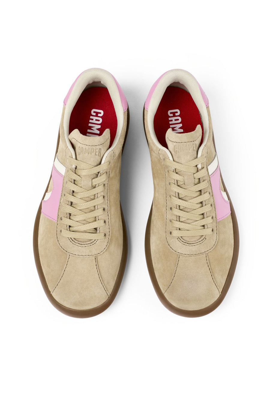Camper Women's Beige Pelotas Soller Lace-up Leather Sneaker