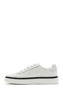 Erkek Beyaz Bağcıklı Deri Sneaker | Derimod