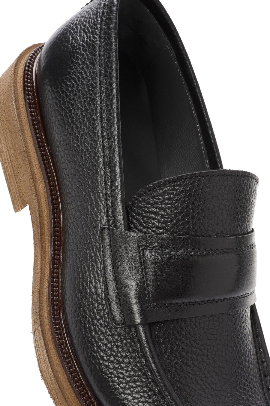 Erkek Siyah Deri Klasik Loafer