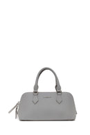 Woman Gray Long-Strap Charmed Shoulder Bag | Derimod