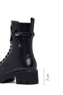 Women's Black Zippered Thick-Soled Leather Ankle Boots | Derimod