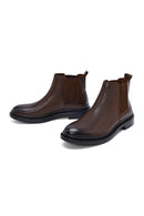 Male Brown Leather Chelsea Boots | Derimod