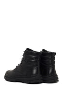 Men's Black Lace-Up Leather Boot | Derimod