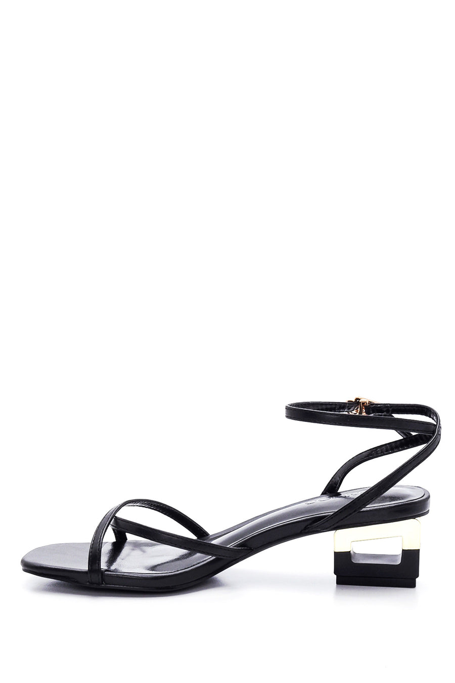 Women's Black Heeled Sandals
