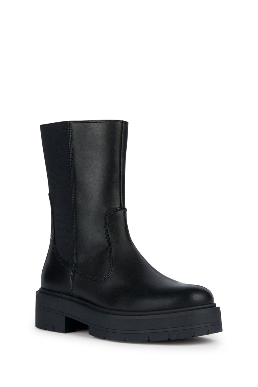 Geox Women's Black Zippered Spherica Leather Boots