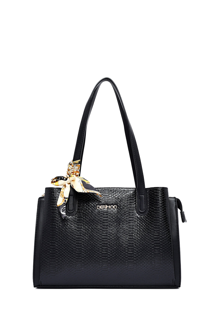 Women's Black Patterned Classic Handbag 25SBD286140 | Derimod